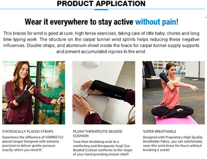 Неопреновый бандаж для запястья от боли при растяжении спортивных травм, нестабильности суставов и запястного канала для ночного сна - Product Image 6