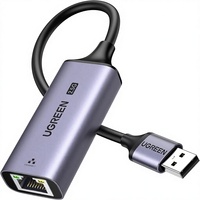 Adaptador USB Ethernet UGREEN de 2.5 Gb RJ45 de Aluminio, Dongle de Red Externo USB 3.0 para Laptop, MacBook Air/Pro, XPS, Windows, MacOS