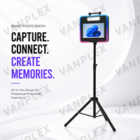 Cabina de Fotos Selfie DSLR con Pantalla Táctil de 15.6 Pulgadas y Trípode Plegable para Bodas, Cumpleaños y Fiestas Corporativas