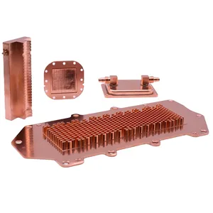CNCフライス加工大型真鍮銅アルミニウムヒートシンクOEM ODM標準部品金属加工