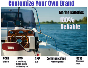 עמוק מחזור ימי סירת RV נטענת שמש סוללה LiFePO4 24V 100Ah ליתיום סוללה - Product Image 4