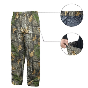Chaqueta impermeable ligera y transpirable para hombre, conjunto multifuncional para exteriores, impermeable, poliéster, disfraz de caza, ropa - Product Image 5