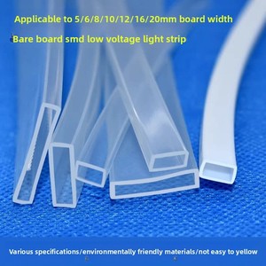 Tube en silicone transparent pour bande lumineuse LED, étanche et flexible - Product Image 1
