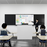 Vente flash - Tableau numérique intelligent de haute qualité à double système Android, édition blanche, écran tactile 4K, pour salles de classe intelligentes
