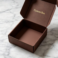 Caja de Regalo de Lujo en Color Marrón Mate con Forro de Satén, Diseño Personalizado, Logotipo Personalizado, Caja de Embalaje de Joyería de Cartón Corrugado