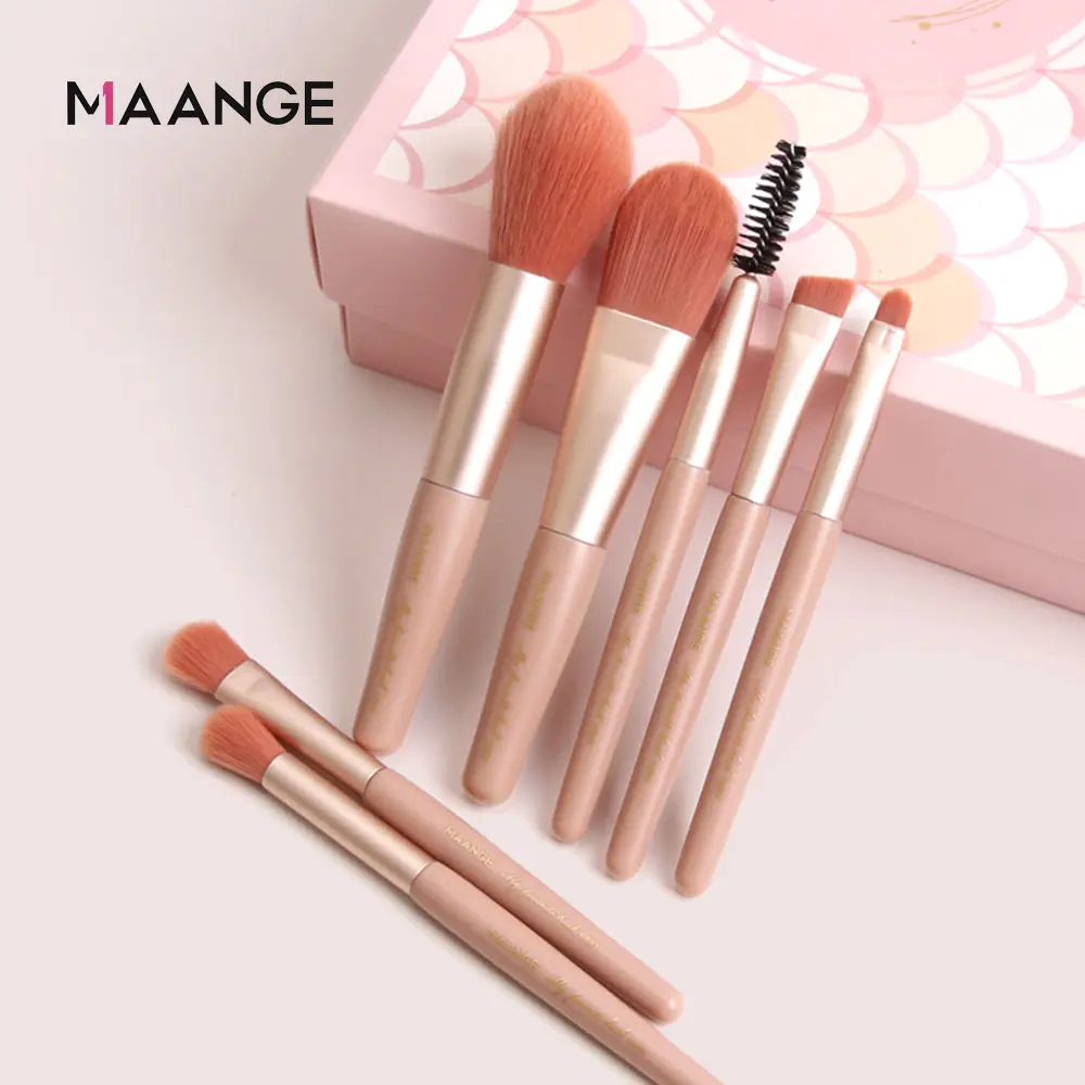 MAANGE Best Selling Mini Portable Label Custom Branded Multifunctional Make Up Brushes Professional Makeup Brush Set Cosmetics
