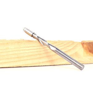 Up-Cut Flush Trim Router Bit Plantilla de carburo sólido Espiral 4 Rodamiento Guiado 1-7/16 <span class=keywords><strong>CL</strong></span> para recorte al ras de madera-Vástago de 1/4" - Product Image 4