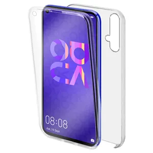 Leichte TPU Full 360 Phone Case für Huawei Nova 5T Crystal Clear Hartplastik Rückseite
