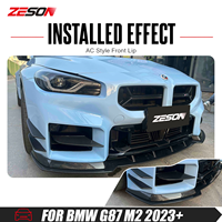 ZESON Lame de pare-chocs avant en fibre de carbone sèche style AC pour BMW M2 G87 Competition XDrive Coupé 2023+