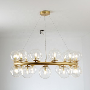 Loft Industrial colgante luces de país americano moderno claro bola de cristal araña para <span class=keywords><strong>restaurante</strong></span>/decoración del hogar - Product Image 6