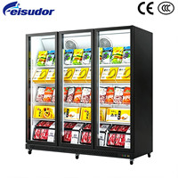 Vitrine Réfrigérée, Armoire de Congélation Rapide Commerciale, Réfrigérateur pour Centre Commercial et Supermarché, Congélateur Vertical pour Crèmes Glacées