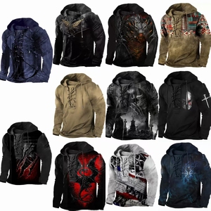 BOTTCOOLA allacciatura Design <span class=keywords><strong>Street</strong></span> Fashion Mix di elementi scuri stile per il tempo libero Casual Streetwear <span class=keywords><strong>felpa</strong></span> da uomo <span class=keywords><strong>felpa</strong></span> con cappuccio - Product Image 1