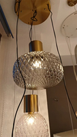 Lampe suspendue en verre LED moderne décorative pour la maison, style décoratif vintage, pour utilisation en hôtel, AC 110V-240V