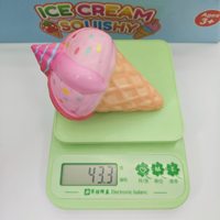 Jouets anti-stress en mousse PU à récupération lente, cône de crème glacée souple