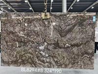 Dalle de quartzite Kosmus du Brésil, quartzite gris argenté naturel à veines fluides pour plan de travail de cuisine et revêtement mural de luxe