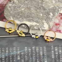 Vente en gros anneaux suptum abeille 8mm 10mm 4 couleurs anneaux de nez cerceau cartilage tragus boucles d'oreilles septum clicker piercing bijoux