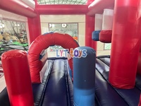Snelle installatie draagbare opblaasbare springkussencombinatie met glijbaan, opblaasbaar springkasteel, mobiel entertainment en weekendfeestverhuur