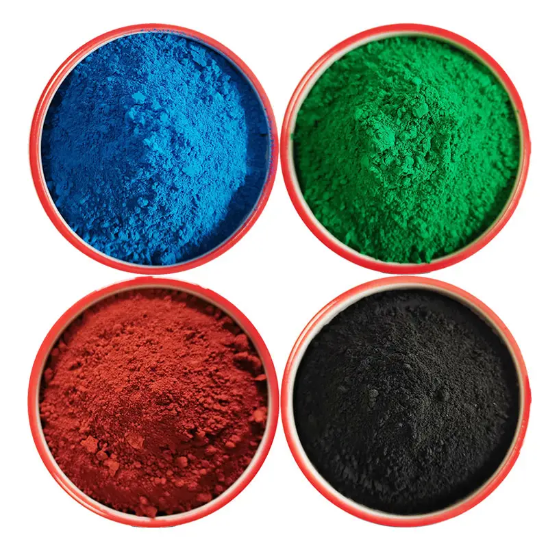 Commercio all'ingrosso ad alte prestazioni ossido di ferro rosso inorganico pigmento ossido ferrico (Fe2O3) strada mattoni sintetico pittura ad olio inchiostro per cosmetici