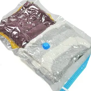 Clothing Vacuum Compression Bag With Space Saver Transparent Storage Pouch Travel Vacuum Storage Bag