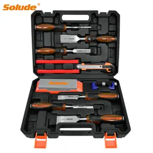 Solude 11 pièces Multipurpose Compact Mini Wood Working Modeling Carving Tool Set