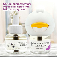 Offre Spéciale – Nouveau Diffuseur Liquide Apaisant aux Phéromones pour Chats (2-en-1) avec Prise Standard Américaine – Kit Anti-Stress et Anxiété – Produits pour Animaux de Compagnie