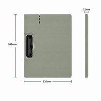 Porte-documents exécutif premium A4, épaisseur 2,8 mm, en PP, avec pince métallique robuste