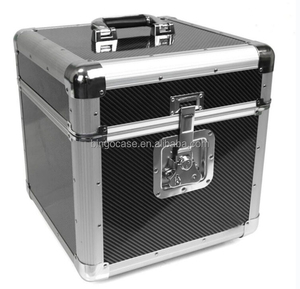 Étui de rangement en aluminium au carbone pouvant contenir 100 12in LP Display Vinyl Record Case for Collection - Product Image 1