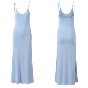 <span class=keywords><strong>Abito</strong></span> Lungo da Donna 2026 con Lavorazione Raffinata, Pizzo Jacquard e Perline, Scollo Tondo, Maniche Corte, <span class=keywords><strong>in</strong></span> <span class=keywords><strong>Maglia</strong></span>, Tinta Unita, <span class=keywords><strong>Plissettato</strong></span>, con Sottoveste - Product Image 3