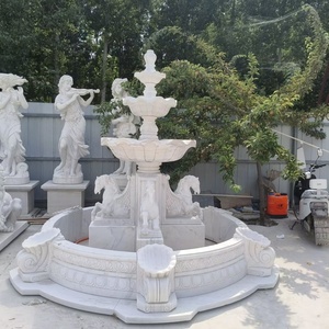 Grande fontaine en marbre blanc avec tête <span class=keywords><strong>de</strong></span> <span class=keywords><strong>lion</strong></span>, fontaine en pierre <span class=keywords><strong>de</strong></span> marbre blanc avec statue <span class=keywords><strong>de</strong></span> <span class=keywords><strong>lion</strong></span> - Product Image 4