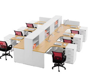 Moderni schermi <span class=keywords><strong>da</strong></span> ufficio tavolo <span class=keywords><strong>da</strong></span> tavolo con scrivania a forma di L postazione di <span class=keywords><strong>lavoro</strong></span> regolabile in altezza - Product Image 1