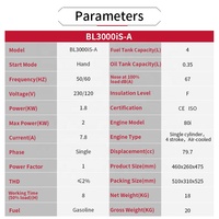 Générateur à essence 2 kW, petit format, inverseur silencieux, générateur à essence 1,8 kW, mini générateur portable à essence, certifié CE ISO
