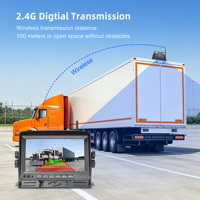 Kit Kamera Mundur Truk 7 inci Digital Nirkabel IP68 Tahan Air dengan Monitor Tampilan Malam Hari, AHD, Magnetik, Pengisian Daya Surya, Baterai Besar