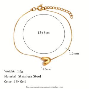 Pulsera Sencilla y Moderna de Acero Inoxidable Chapada en Oro con Letra Inicial <span class=keywords><strong>S</strong></span> y Cadena Delgada - Regalo - Product Image 4
