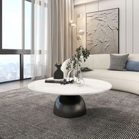 Table basse ronde minimaliste en métal mobile, table d'appoint de luxe pour canapé, idéale pour petit salon, mobilier de maison