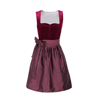 Halloween Erwachsenen-Damenkostüm Deutsches Bierfest Bayerisches Rotes Kariertes Polyester-Schürzenkleid