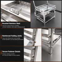 Grill à barbecue à retournement BlazeFor en acier inoxydable pour un nettoyage et un entretien faciles pour les chefs à domicile