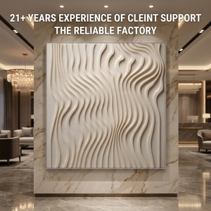 Arte Murale Minimalista Bianca 3D Testurizzata per Decorazione Zen di Hotel e Spa, Progetto Professionale per l'Ospitalità Commerciale - Product Image 1