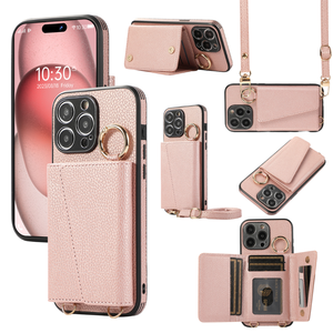 Funda de Lujo <span class=keywords><strong>para</strong></span> Teléfono Celular en Cuero PU con Correa <span class=keywords><strong>para</strong></span> el Hombro y Espejo de Maquillaje, Compatible con iPhone 17 Pro Max 15 y <span class=keywords><strong>Samsung</strong></span> S24 <span class=keywords><strong>Ultra</strong></span> - Product Image 6