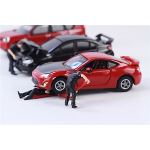 ของเล่นโมเดลพลาสติก1:64โมเดลคนงานซ่อมรถ1:64โมเดลรถเวิร์คชอปโมเดลคนงานแจ็คยิงขนาดเล็กแช่แข็ง - Product Image 4