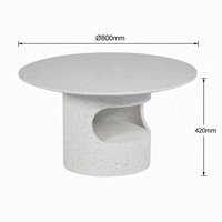 Table basse nordique durable en gros, table d'appoint moderne minimaliste en MDF pour salon, mobilier d'hôtel, salon, projets d'appartements