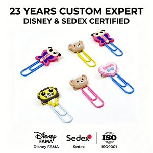 Clip <span class=keywords><strong>de</strong></span> Papel Mini <span class=keywords><strong>de</strong></span> PVC Suave con Diseño <span class=keywords><strong>de</strong></span> Dibujos Animados, Marca OEM <span class=keywords><strong>de</strong></span> Fábrica, Creativo, Reutilizable, Juego <span class=keywords><strong>de</strong></span> Clips para Estudiantes Escolares, Regalo Promocional - Product Image 1