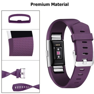 Dây Thay Thế Với Khóa Kim Loại Dây Đeo Cổ Tay Thể Dục Dây Đeo Cổ Tay Nam Nữ Cỡ Lớn Nhỏ Cho <span class=keywords><strong>Fitbit</strong></span> <span class=keywords><strong>Charge</strong></span> <span class=keywords><strong>2</strong></span> Dây Silicon - Product Image 4