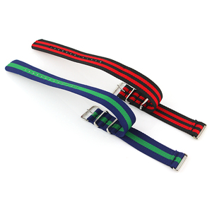 Vorrätig Modisches Nylon-Uhrenarmband Einfarbiges Uhrenband mit Vollmetallschnalle - Product Image 5