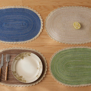 Tabletex Chất lượng cao chịu nhiệt Thân thiện với môi dệt placemat đặt cho nhà hàng khách sạn sang trọng bảng placemat nhà máy - Product Image 1