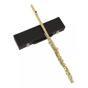 Flauta de ouro com estojo de couro para Flauta Slaed de fábrica com 16 furos e teclas em tom C de cobre branco - Product Image 2