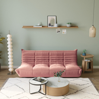 Sofá Perezoso Comprimido al Vacío Voxhome para Sala de Estar, Sillón Individual, de 1, 2 o 3 Plazas, Estilo Nórdico, Rosa, Sofá Perezoso de Suelo, Conjunto de Sofás