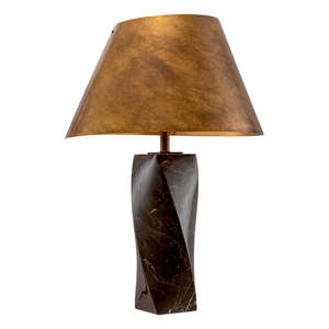 <b>Table</b> <b>Lamp</b> Marble <b>Base</b> Gold Shade LED Light Source E27 Bulb Switch Control Eco Friendly Modern Designer Style - Product Image 4