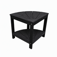 Table d'appoint de patio en plastique légère, texture bois, pour camping en plein air, jardin, portable, gain de place