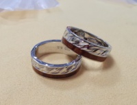 Bagues de doigt en plaqué or jaune 18k, bijoux faits à la main, sculpture hawaïenne, plumeria, bague de défilement pour unisexe