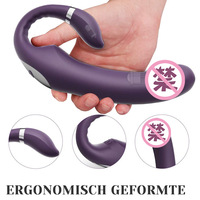 10-Frequenz Dual-Motor C-förmiger Finger-Heizstab AV-Massagevibrator Sexspielzeug für Frauen Paare Masturbation G-Punkt Orgasmus